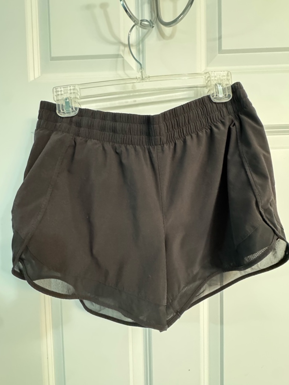 Athleta Women's Black Athletic Mesh Racer Run Mid Rise 4" Short